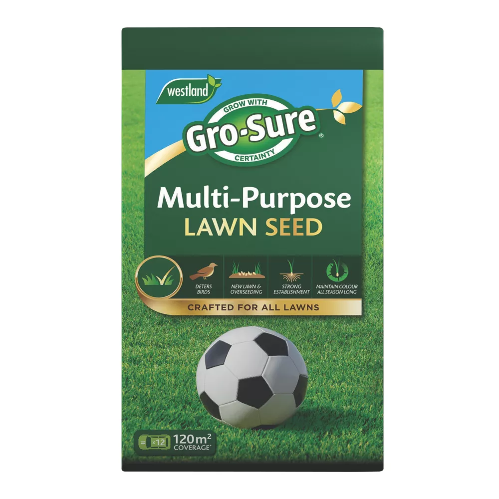 Westland Gro-Sure Multipurpose Lawn Seed 120m² 3.6kg 3 Westland Gro-Sure Multipurpose Lawn Seed 120m² 3.6kg