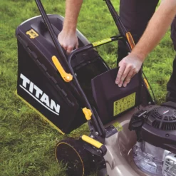 Titan TTLMP300SP40 41cm 125cc Self-Propelled Rotary Petrol Lawn Mower -Garden Tools 500PT A5