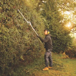 Titan TTT831HDC 18V 1 X 5.0Ah Li-Ion TXP Cordless 2-in-1 Hedge Trimmer & Pole Saw -Garden Tools 783PT A2
